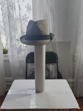Men's Gray Fedora Hat with Black Band - Timeless Dress Hat